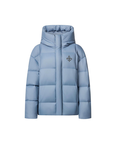 1912901-417 | WOMEN'S IRIS LOGO HOODED DOWN JACKET | RAIN WASHED