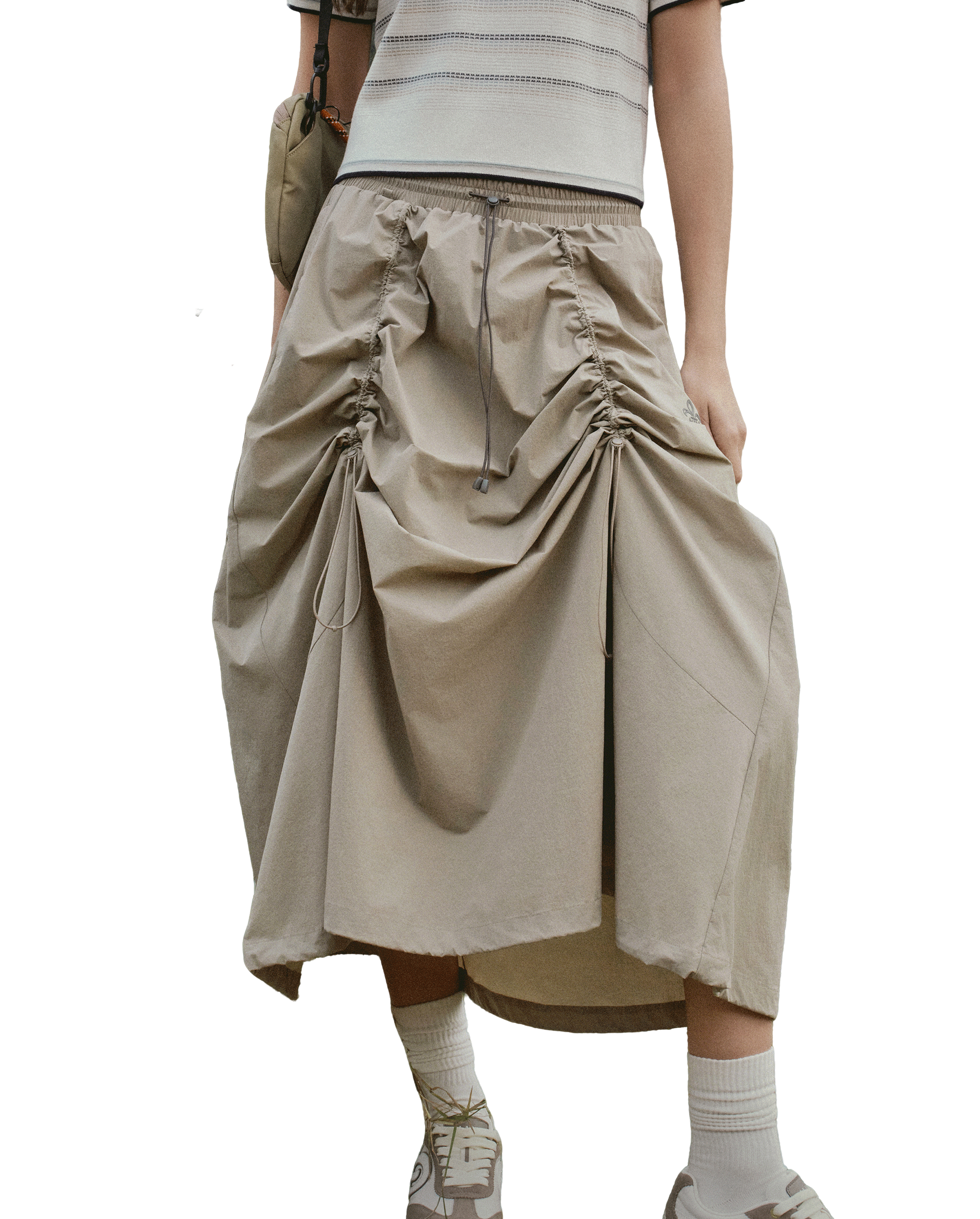 1913047-051 | WOMEN'S IRIS LOGO MIDI SKIRT | CROCKERY