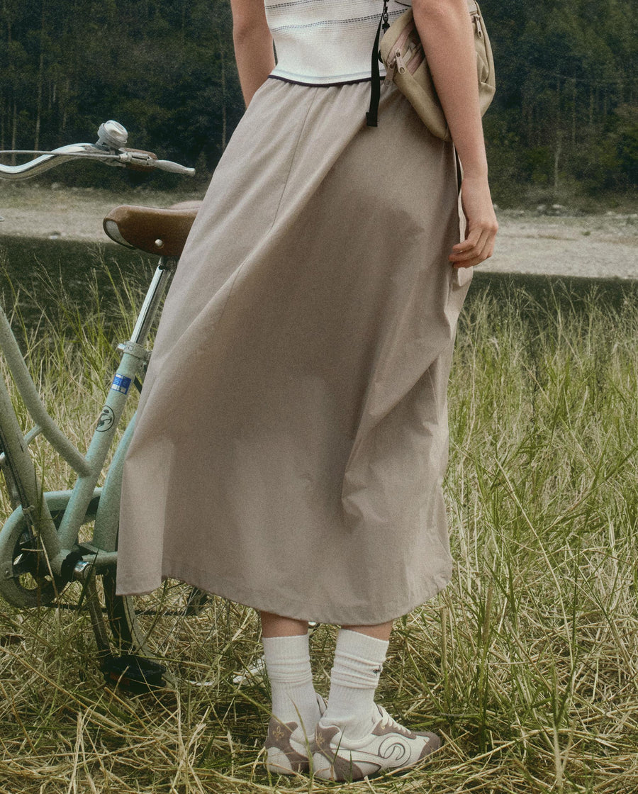 1913047-051 | WOMEN'S IRIS LOGO MIDI SKIRT | CROCKERY