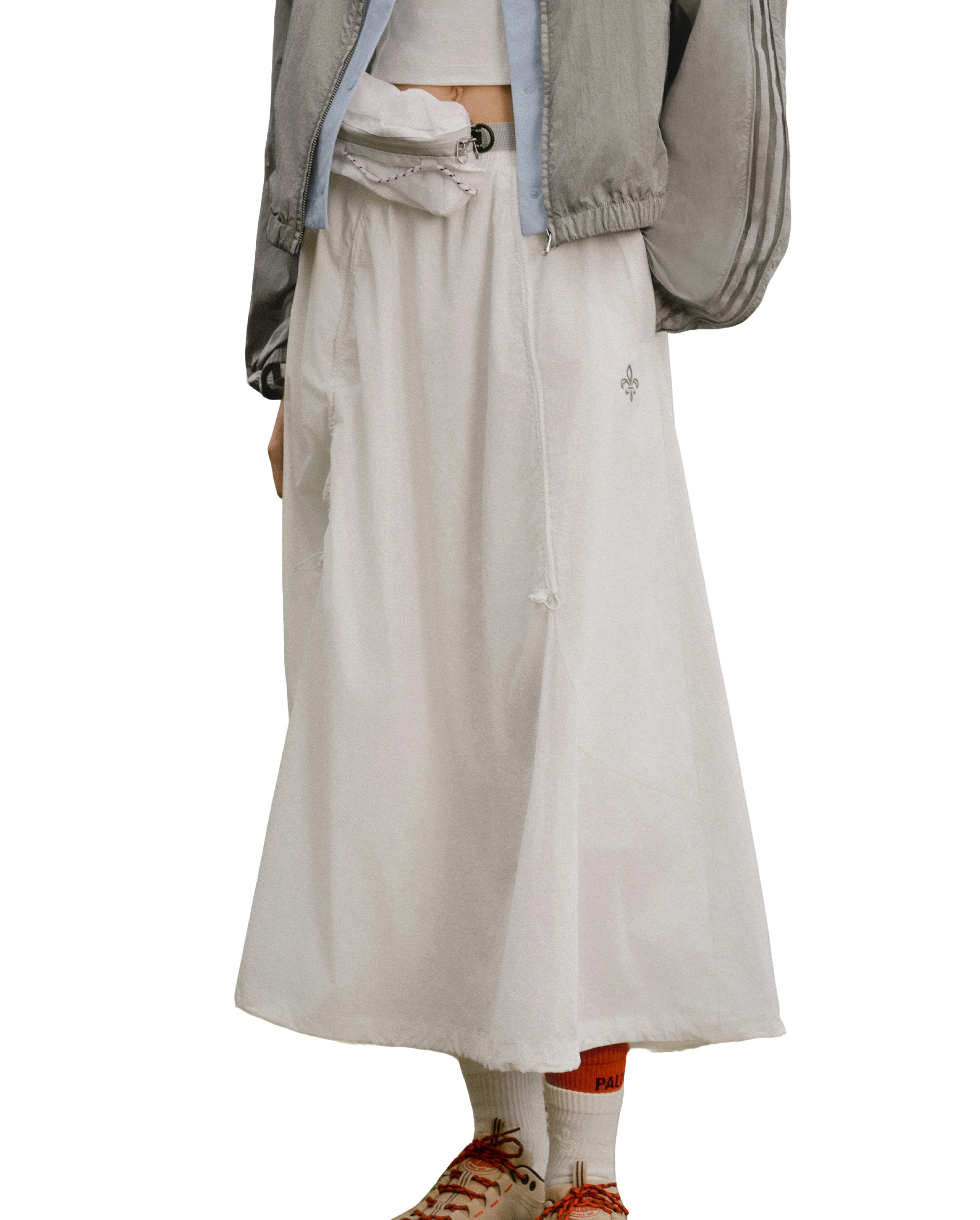 1913047-262 | WOMEN'S IRIS LOGO MIDI SKIRT | MARSHMALLOW