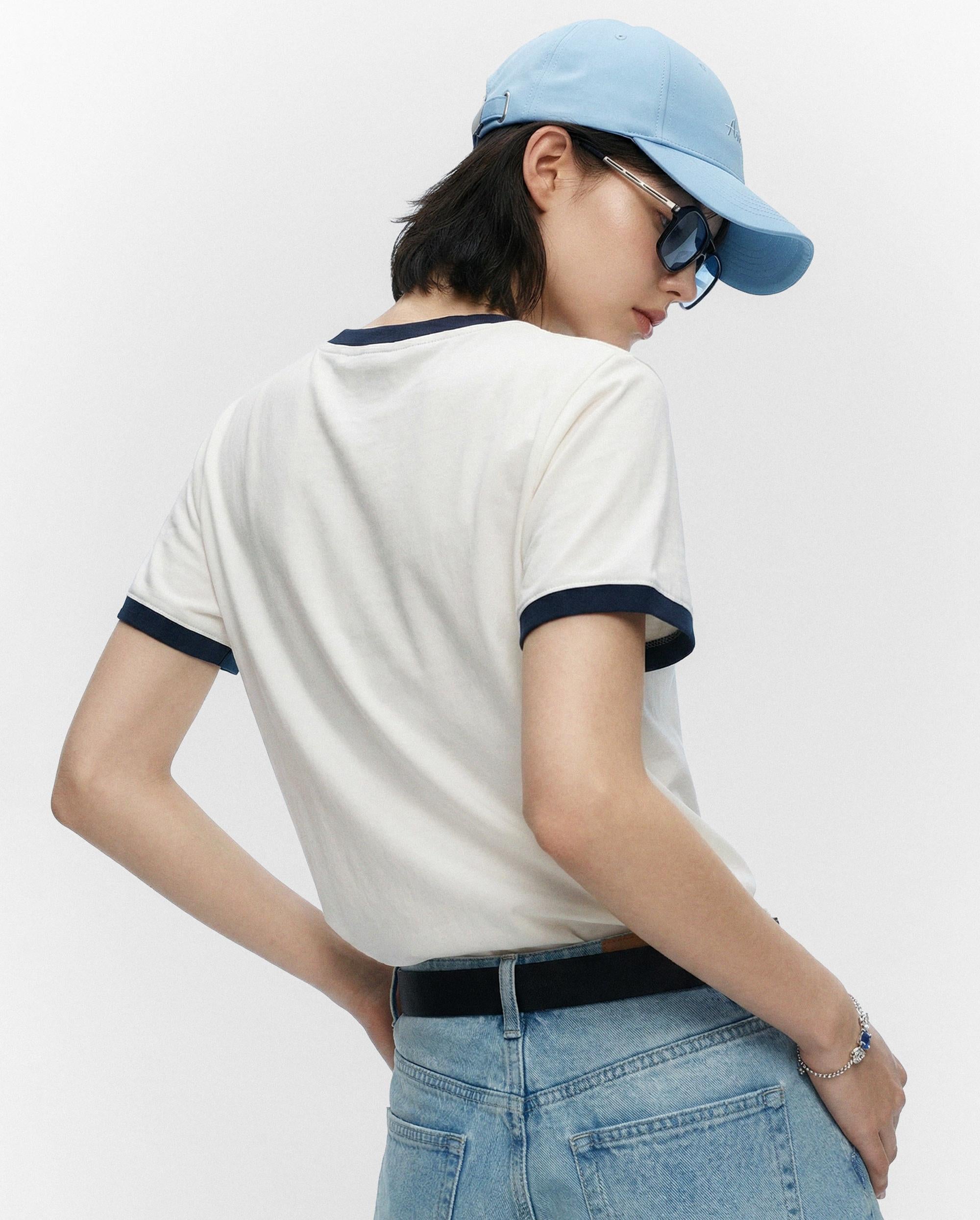 1913061-262 | WOMEN'S IRIS LOGO COTTON T-SHIRT | MARSHMALLOW