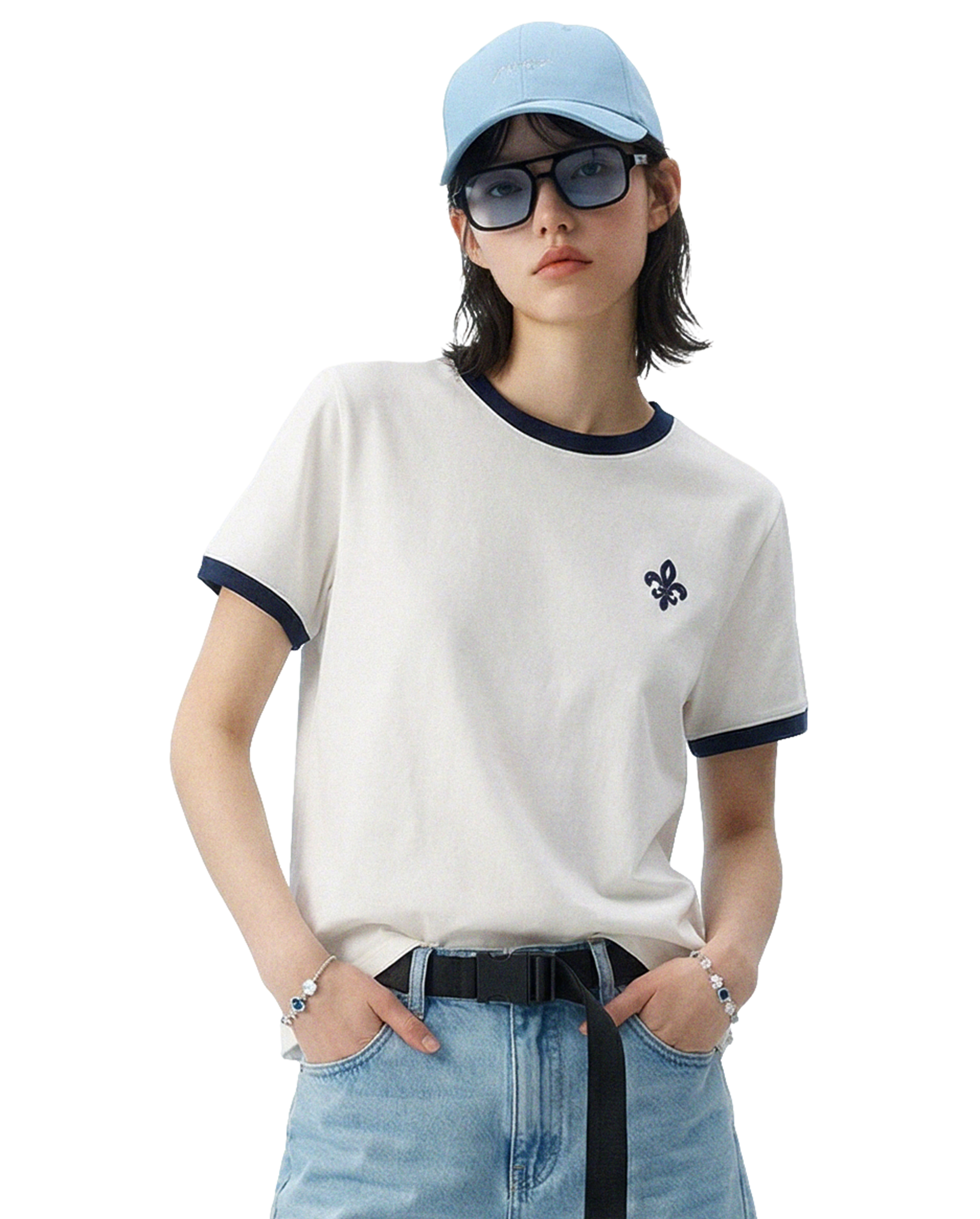 1913061-262 | WOMEN'S IRIS LOGO COTTON T-SHIRT | MARSHMALLOW