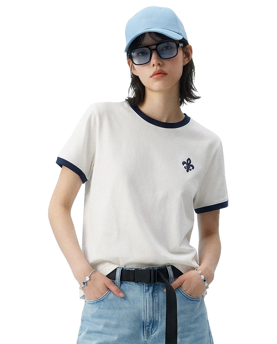 1913061-262 | WOMEN'S IRIS LOGO COTTON T-SHIRT | MARSHMALLOW