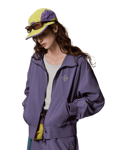 1913588-586 | WOMEN'S LOGO LOOSE FIT SIDE STRIPED HOODED JACKET | CADET