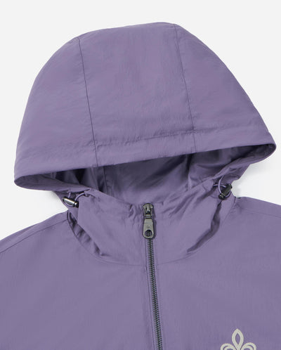 1913588-586 | WOMEN'S LOGO LOOSE FIT SIDE STRIPED HOODED JACKET | CADET