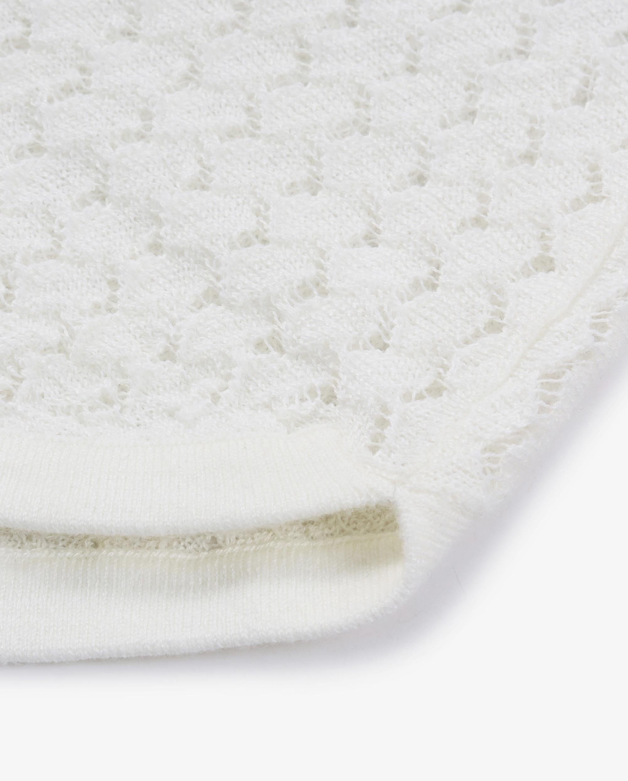 1913601-262 | WOMEN'S IRIS LOGO SIDE STRIPED KNITTED SHIRT | MARSHMALLOW