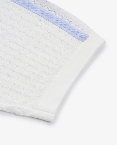 1913601-262 | WOMEN'S IRIS LOGO SIDE STRIPED KNITTED SHIRT | MARSHMALLOW