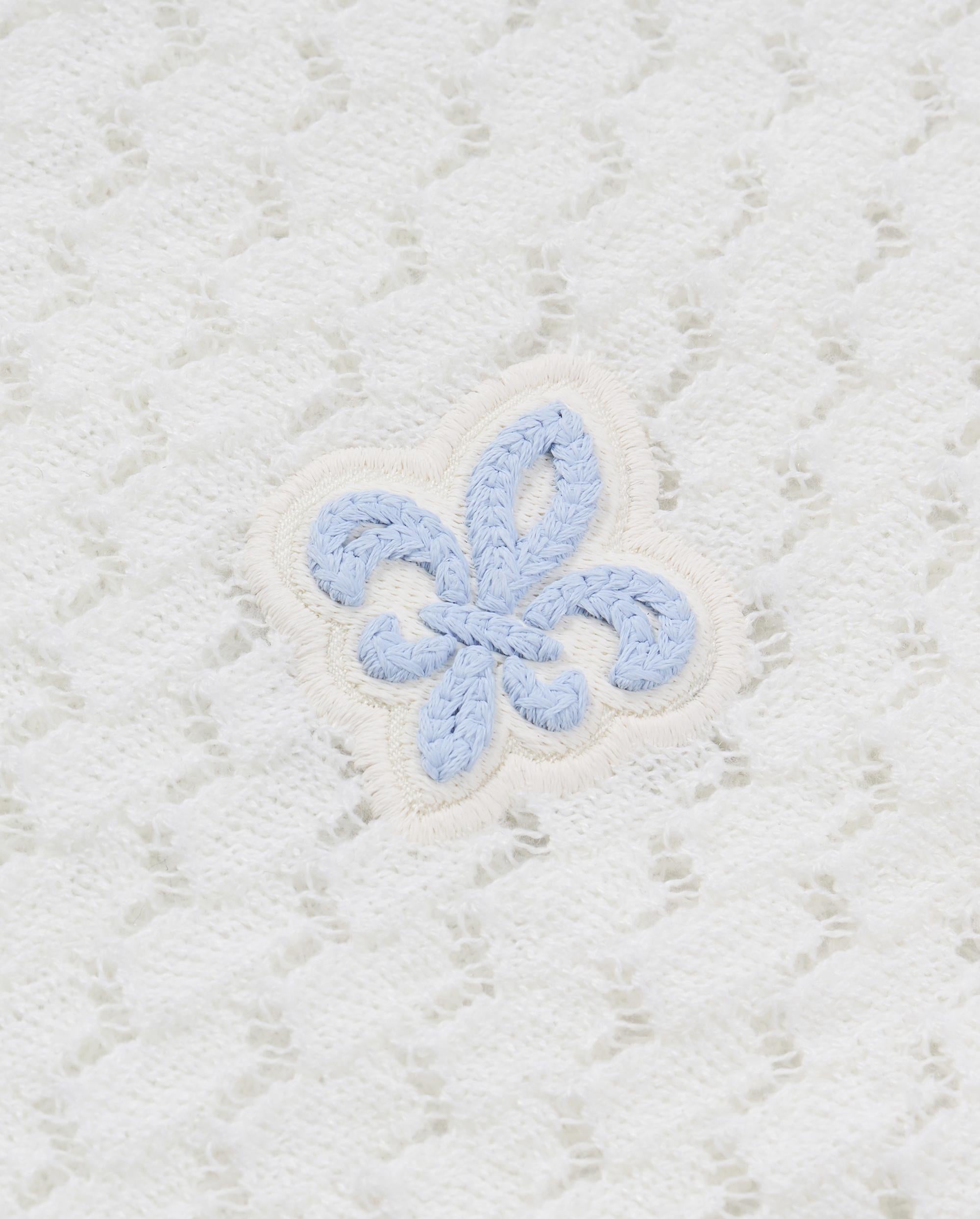 1913601-262 | WOMEN'S IRIS LOGO SIDE STRIPED KNITTED SHIRT | MARSHMALLOW