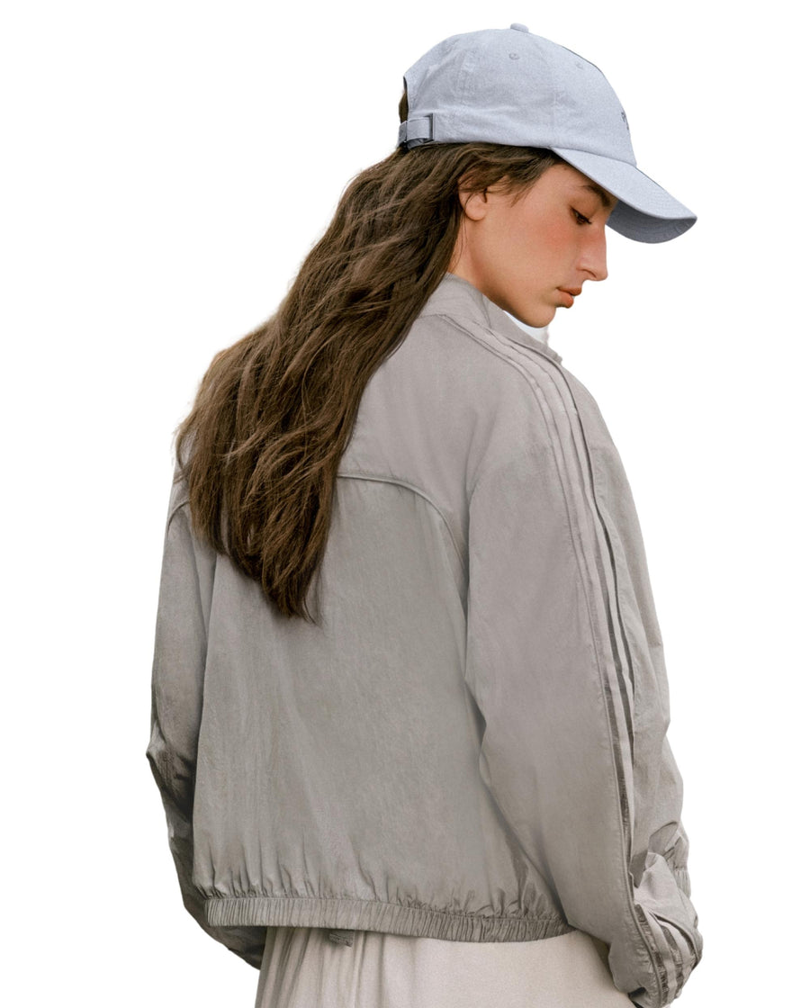 1913612-033 | WOMEN'S LOOSE FIT CROPPED SIDE STRIPES JACKET | DRIZZLE