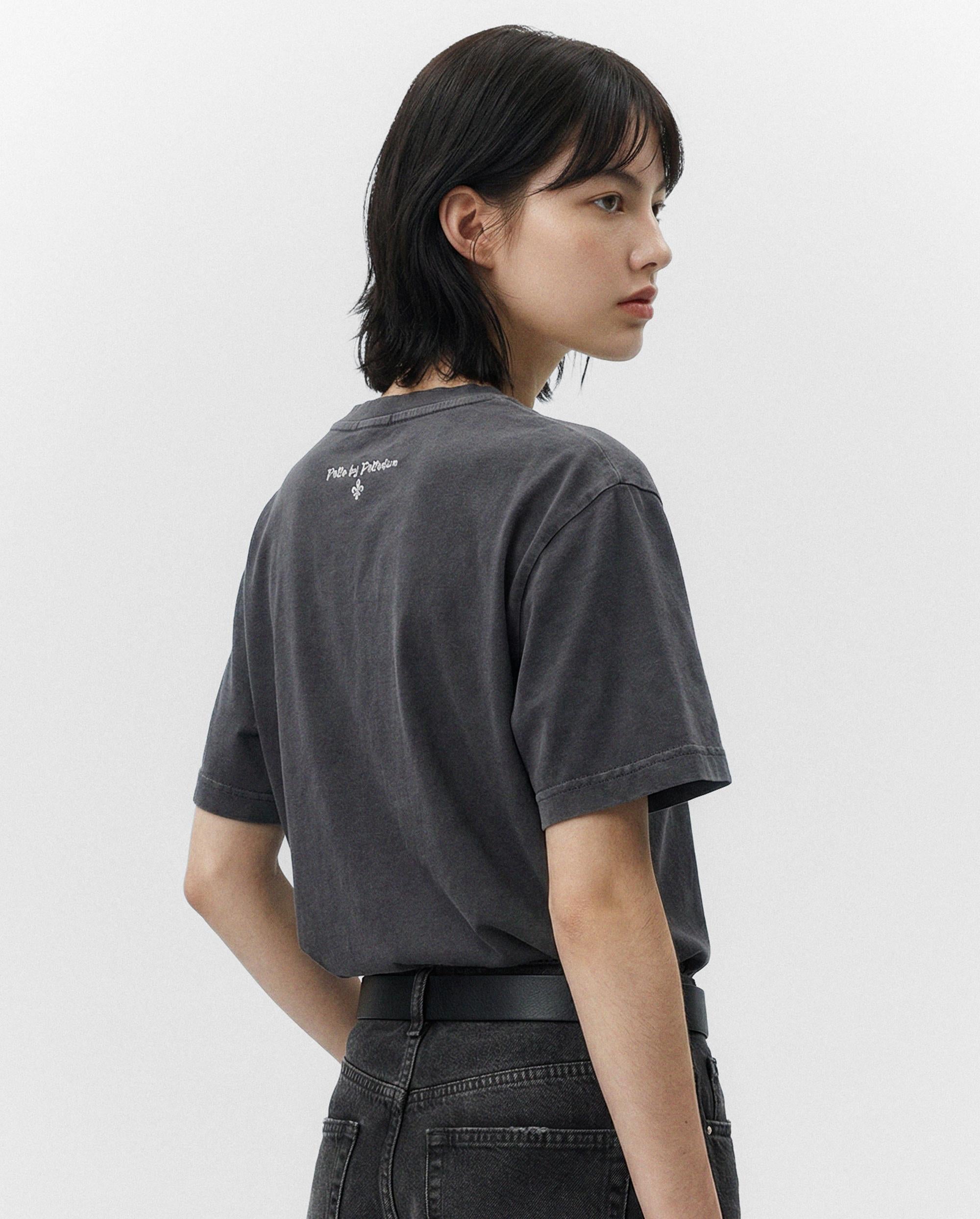 1913614-129 | WOMEN'S PALLA PRINTED LOOSE FIT COTTON T-SHIRT | SMOKED PEARL