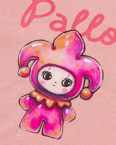 1913614-637 | WOMEN'S PALLA PRINTED LOOSE FIT COTTON T-SHIRT | SILVER PINK