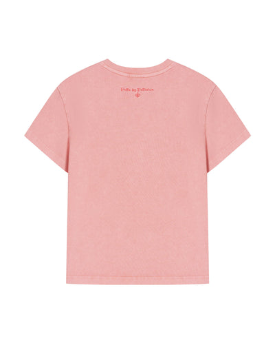 1913614-637 | WOMEN'S PALLA PRINTED LOOSE FIT COTTON T-SHIRT | SILVER PINK