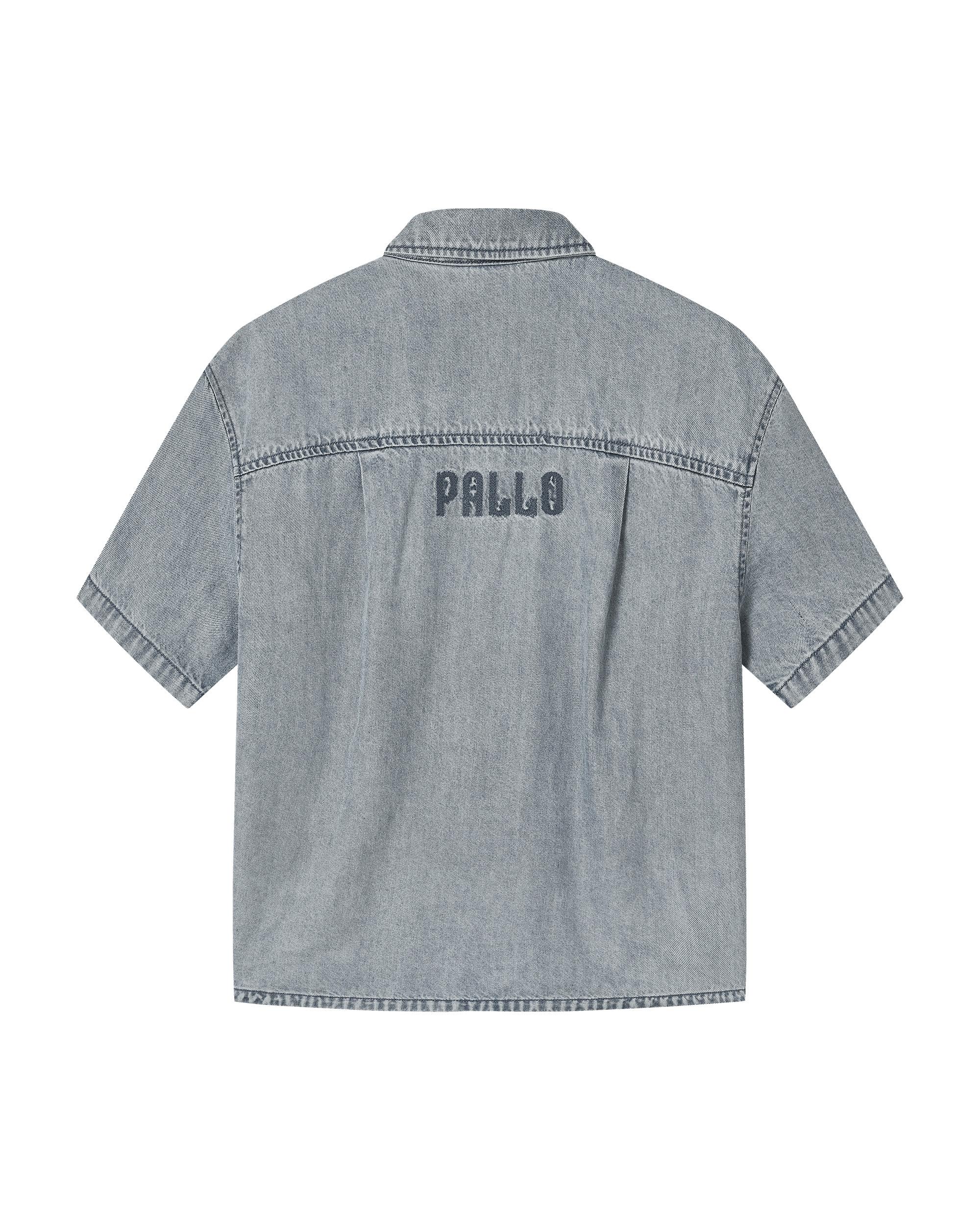 1913617-452 | WOMEN'S IRIS LOGO LOOSE FIT DENIM SHIRT | ASHLEY BLUE