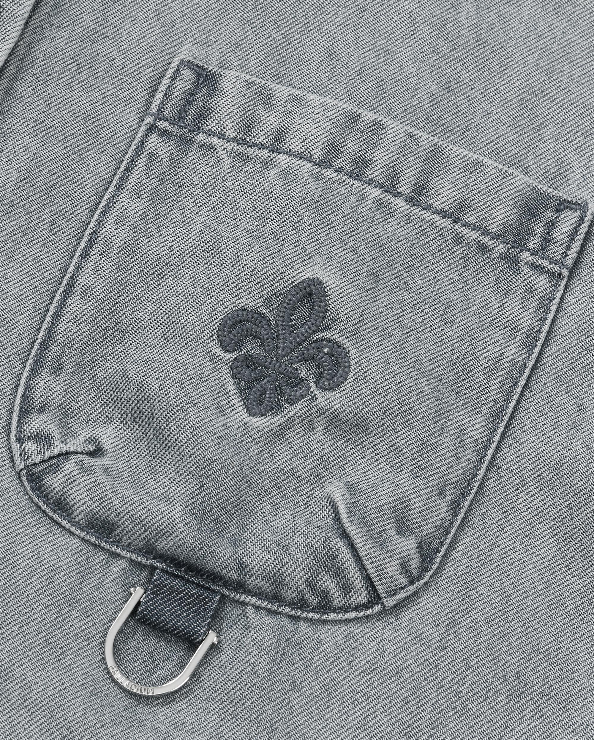 1913617-452 | WOMEN'S IRIS LOGO LOOSE FIT DENIM SHIRT | ASHLEY BLUE