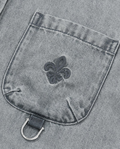 1913617-452 | WOMEN'S IRIS LOGO LOOSE FIT DENIM SHIRT | ASHLEY BLUE