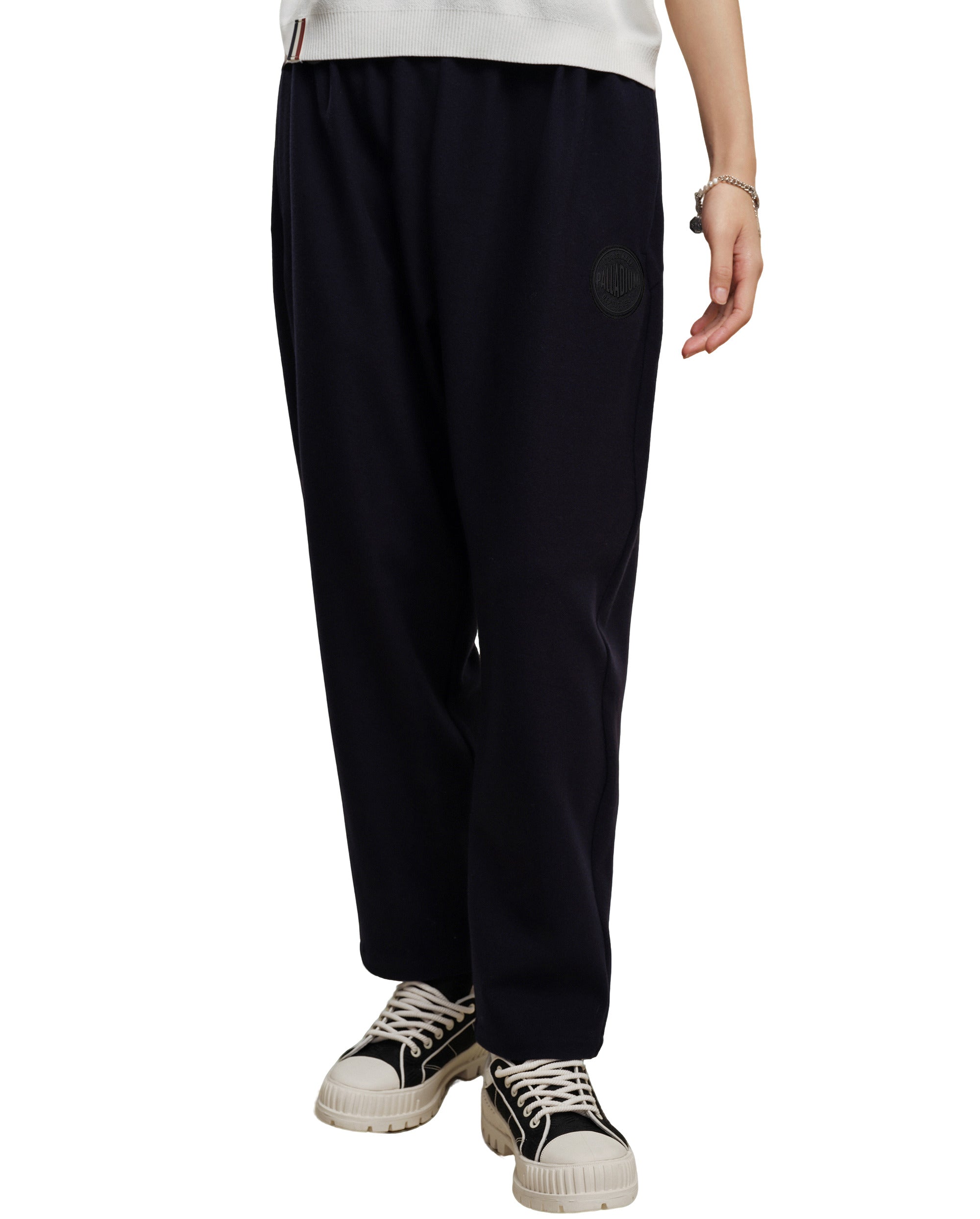 197810-477 | WOMEN'S PALLADIUM LOGO LOOSE FIT PANTS | DARK NAVY