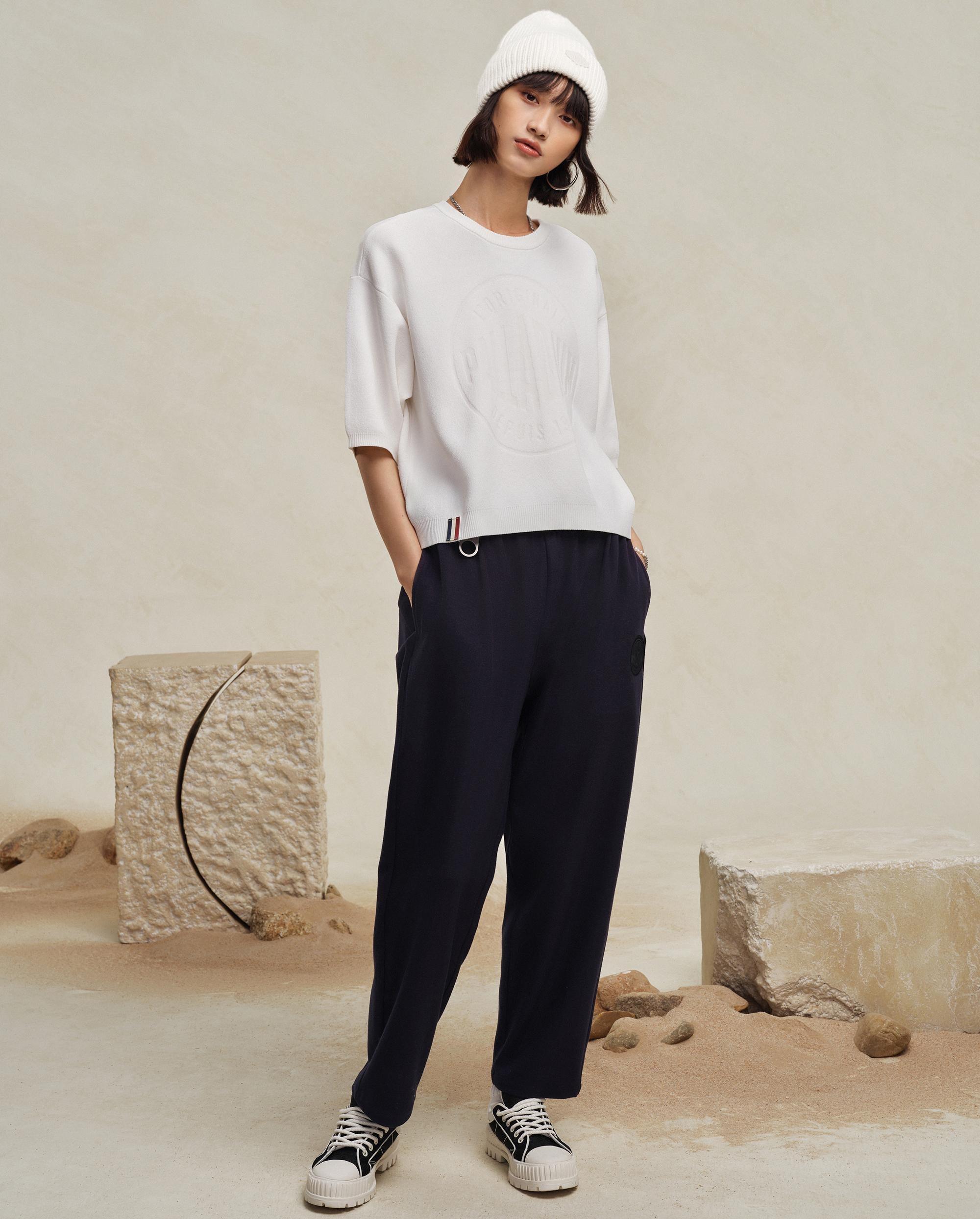 197810-477 | WOMEN'S PALLADIUM LOGO LOOSE FIT PANTS | DARK NAVY