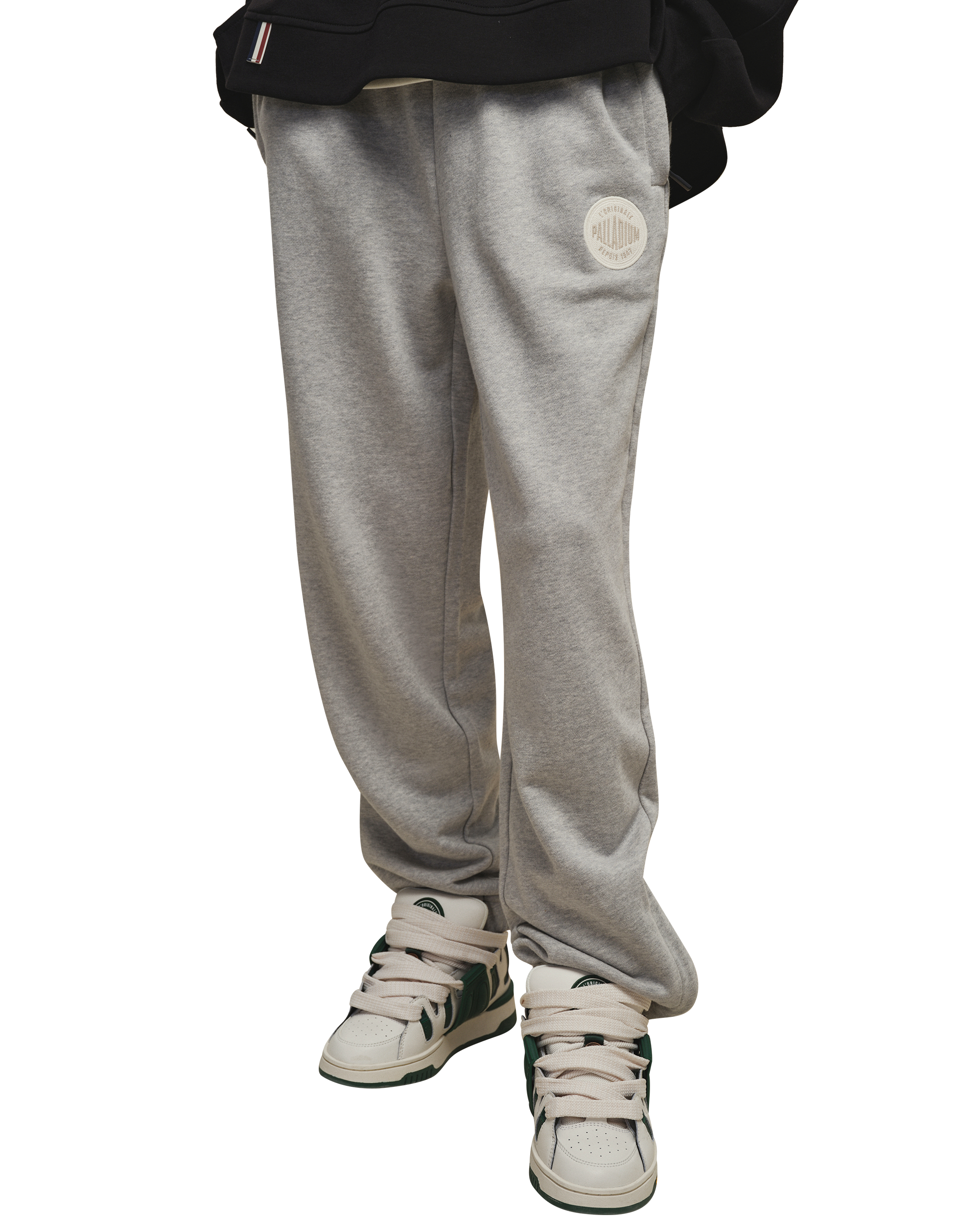 197815-031 | WOMEN'S PALLADIUM LOGO COTTON JOGGER PANTS | FLINT GRAY