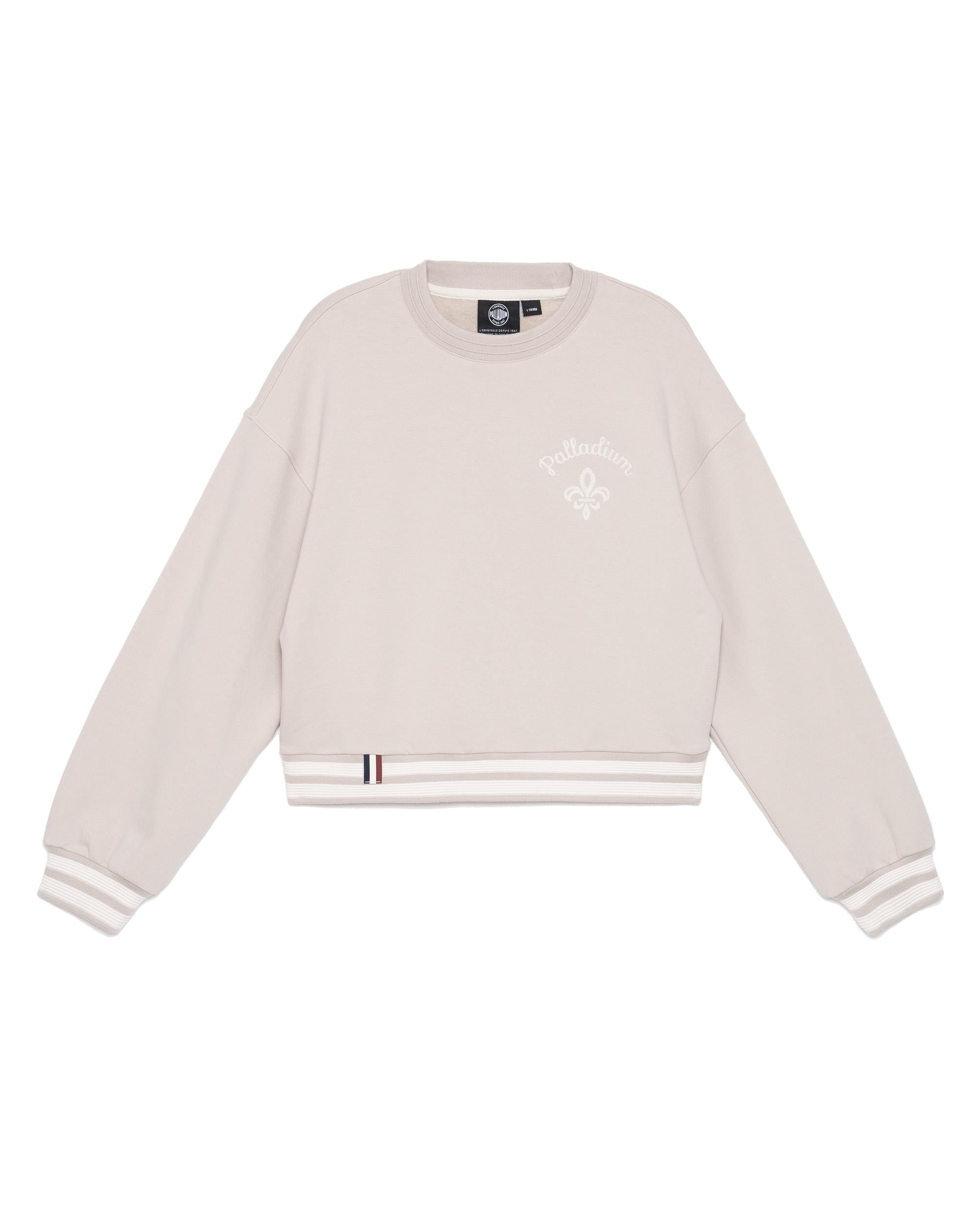 197825-019 | WOMEN'S PALLADIUM LOGO DROPPED SHOULDERS SWEATSHIR | PUMICE STONE