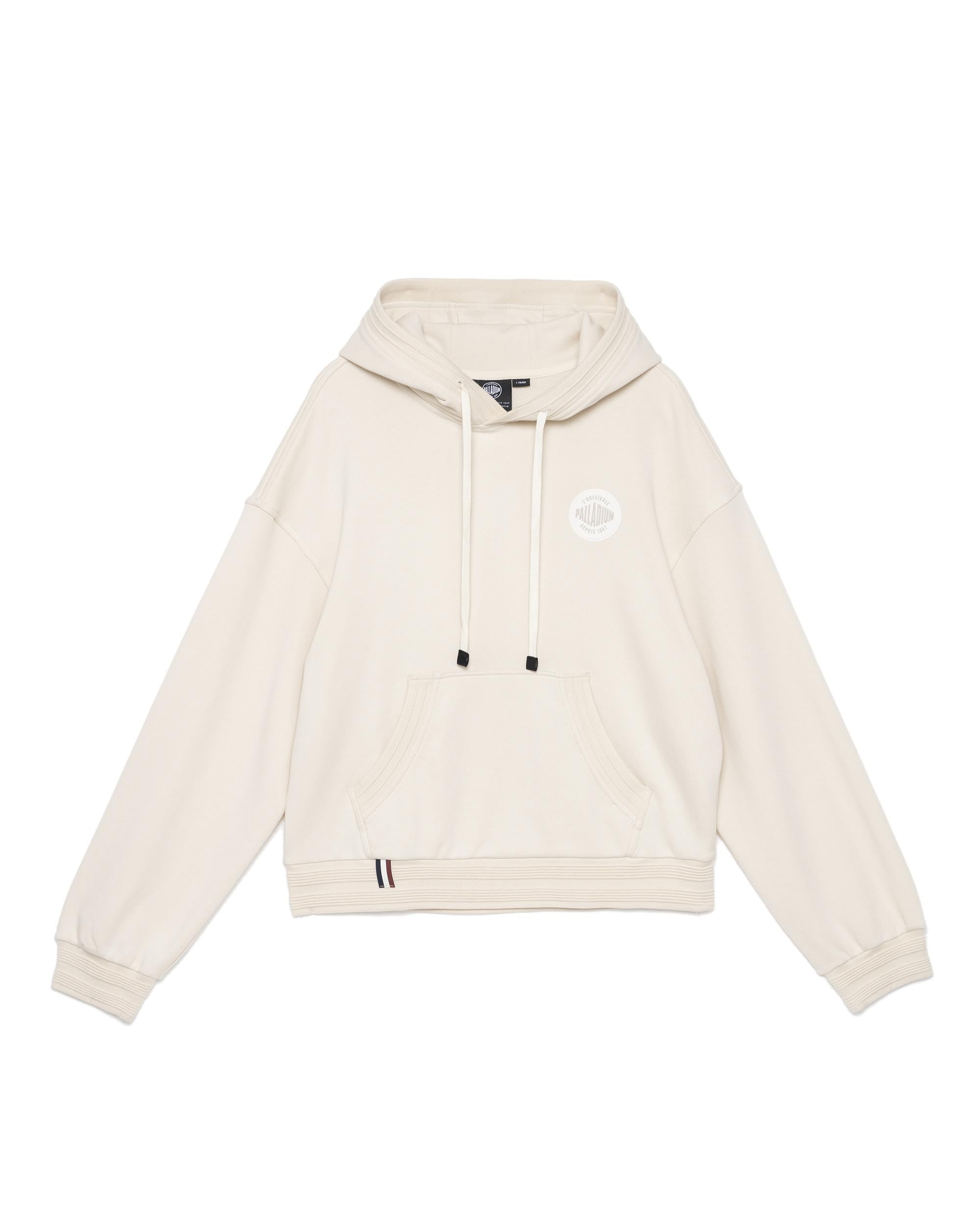 197826-295 | WOMEN'S LOGO DROPPED SHOULDERS COTTON HOODIE | BIRCH