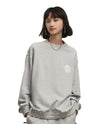 197829-031 | PALLADIUM LOGO DROPPED SHOULDERS COTTON SWEATSHIRT | FLINT GRAY