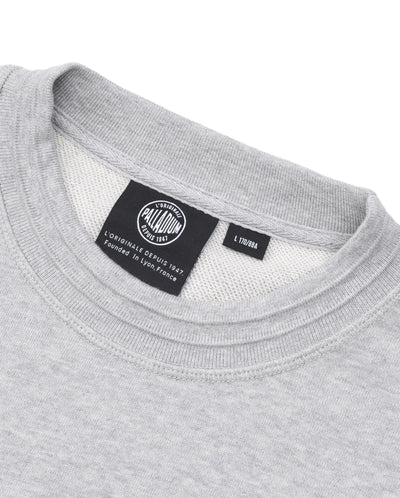 197829-031 | WOMEN'S PALLADIUM LOGO DROPPED SHOULDERS COTTON SW | FLINT GRAY