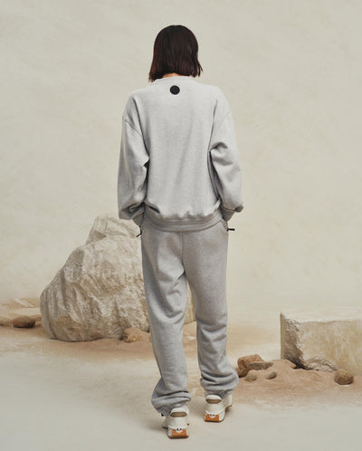 197829-031 | PALLADIUM LOGO DROPPED SHOULDERS COTTON SWEATSHIRT | FLINT GRAY