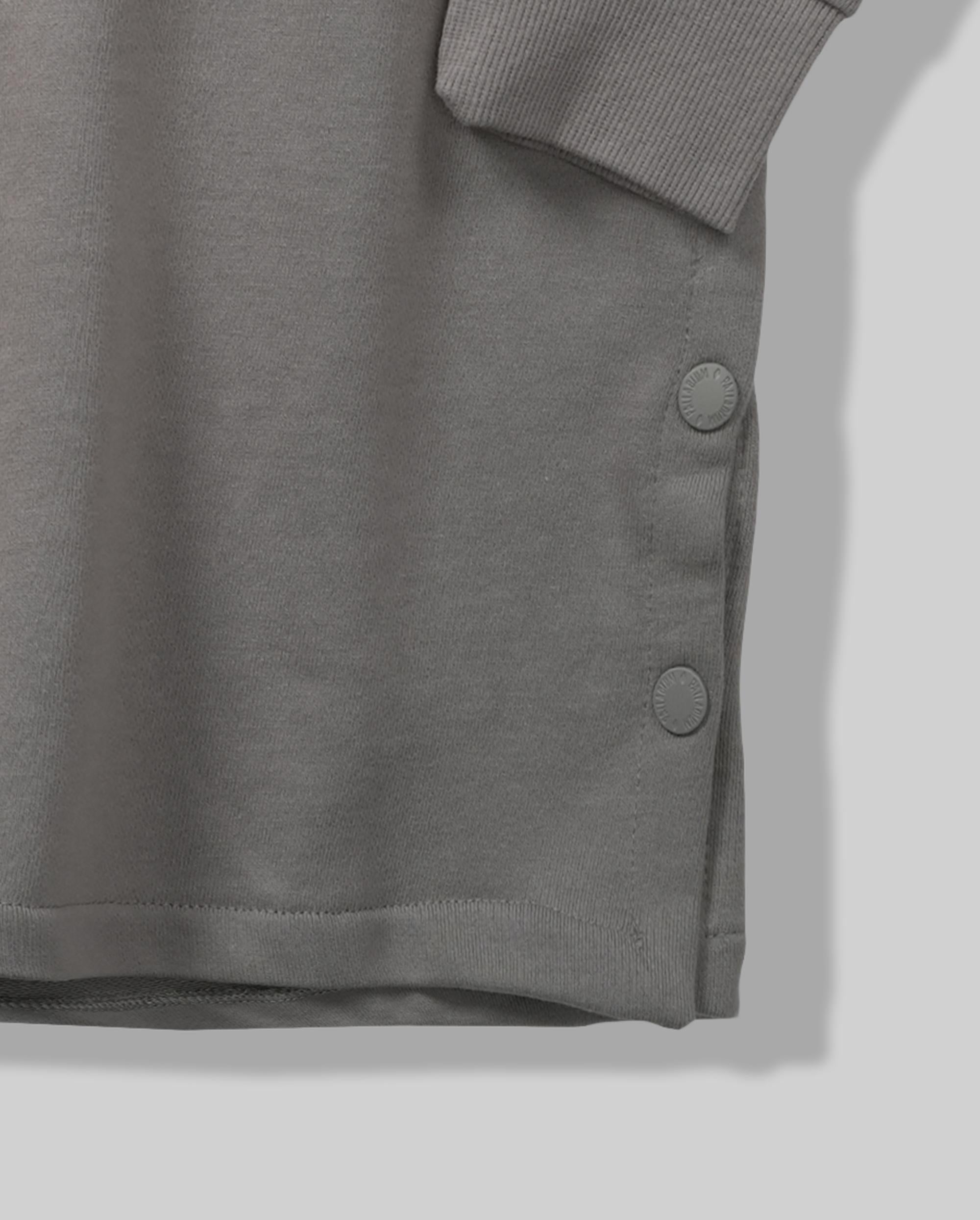 198368-071 | WOMEN'S PALLADIUM LOGO SIDE-SPLIT DRESS | GRAY FLANNEL