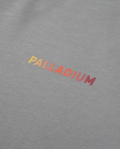 198472-037 | WOMEN'S PALLADIUM LOGO LOOSE FIT COTTON SWEATSHIRT | HARBOR MIST