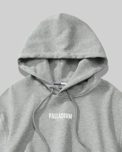 199300-037 | WOMEN'S PALLADIUM LOGO CROPPED HOODIE | HARBOR MIST