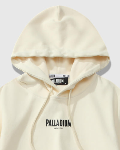 199300-116 | WOMEN'S PALLADIUM LOGO CROPPED HOODIE | STAR WHITE