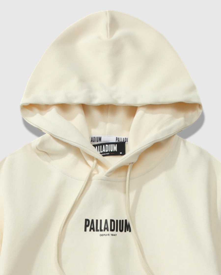 199300-116 | WOMEN'S PALLADIUM LOGO CROPPED HOODIE | STAR WHITE