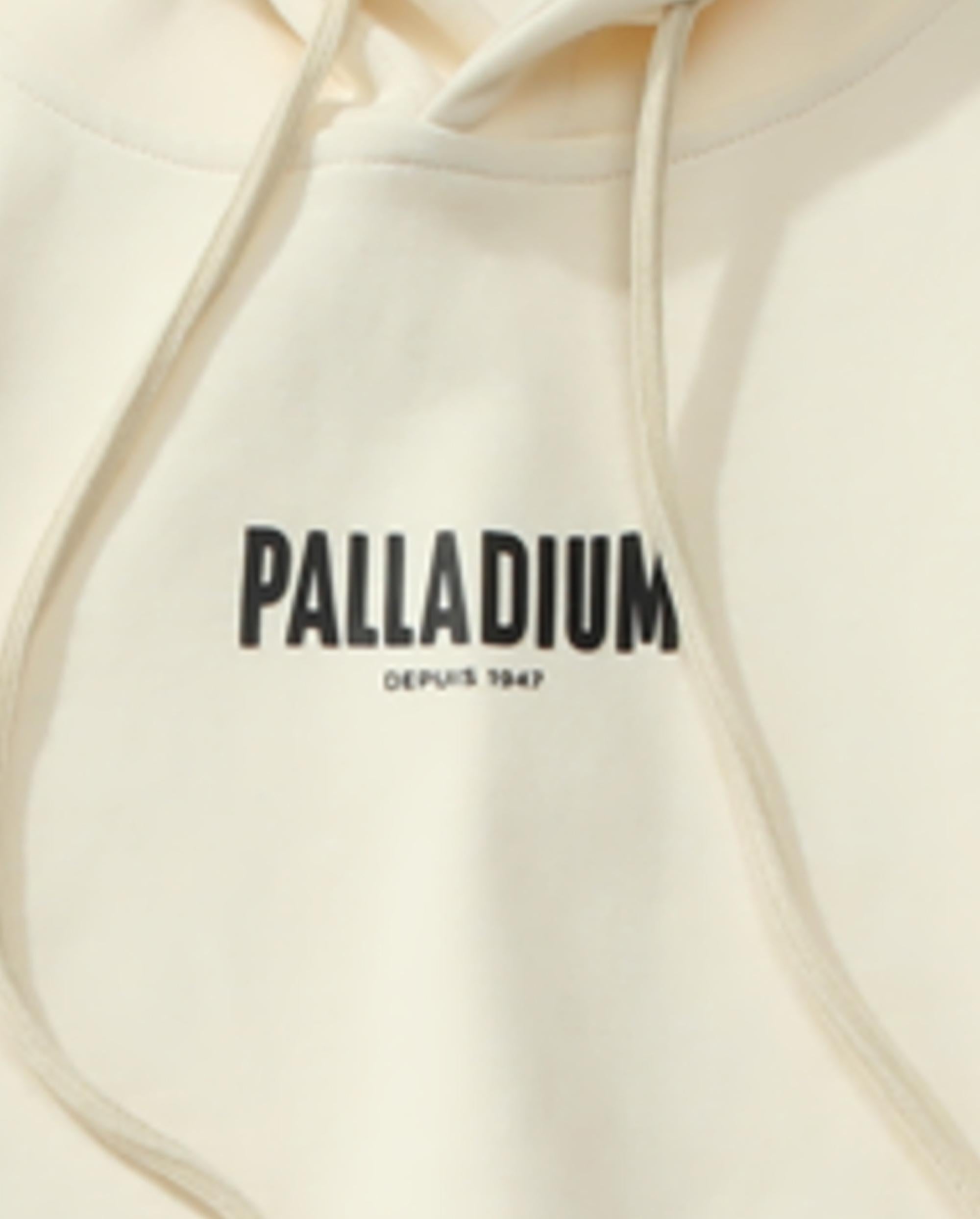 199300-116 | WOMEN'S PALLADIUM LOGO CROPPED HOODIE | STAR WHITE