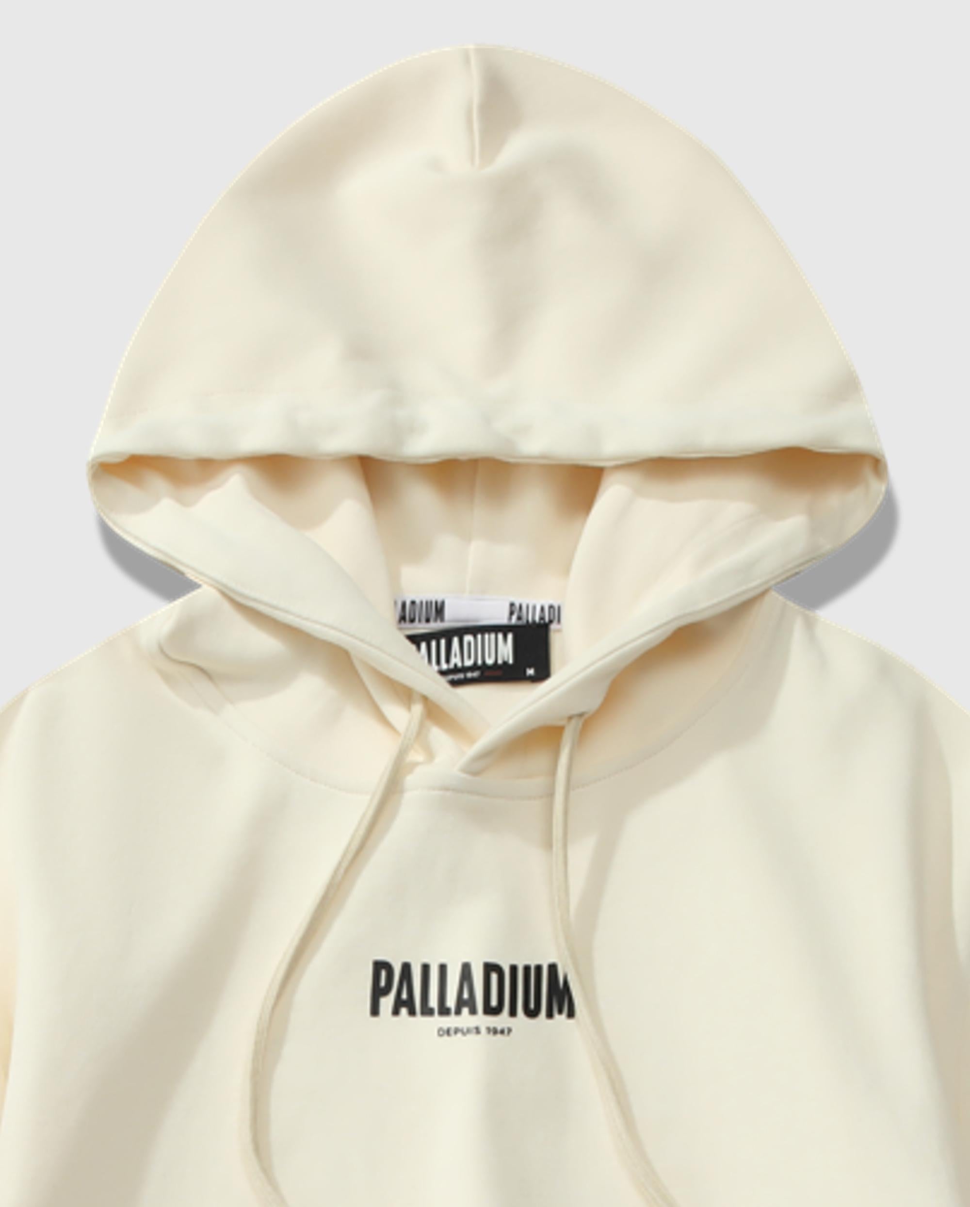 199300-116 | WOMEN'S PALLADIUM LOGO CROPPED HOODIE | STAR WHITE