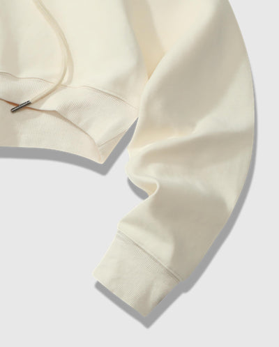 199300-116 | WOMEN'S PALLADIUM LOGO CROPPED HOODIE | STAR WHITE