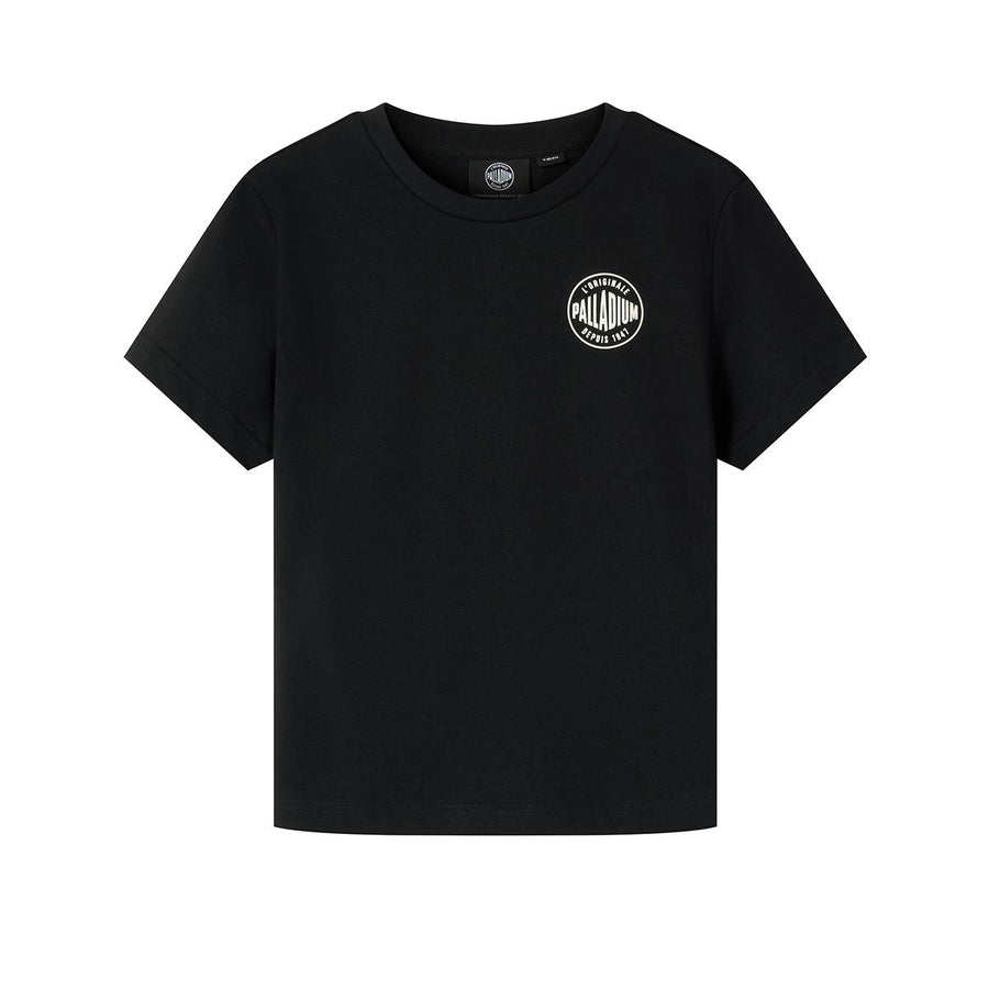 199739-032 | WOMEN'S HERITAGE PALLADIUM LOGO COTTON T-SHIRT | TAP SHOE