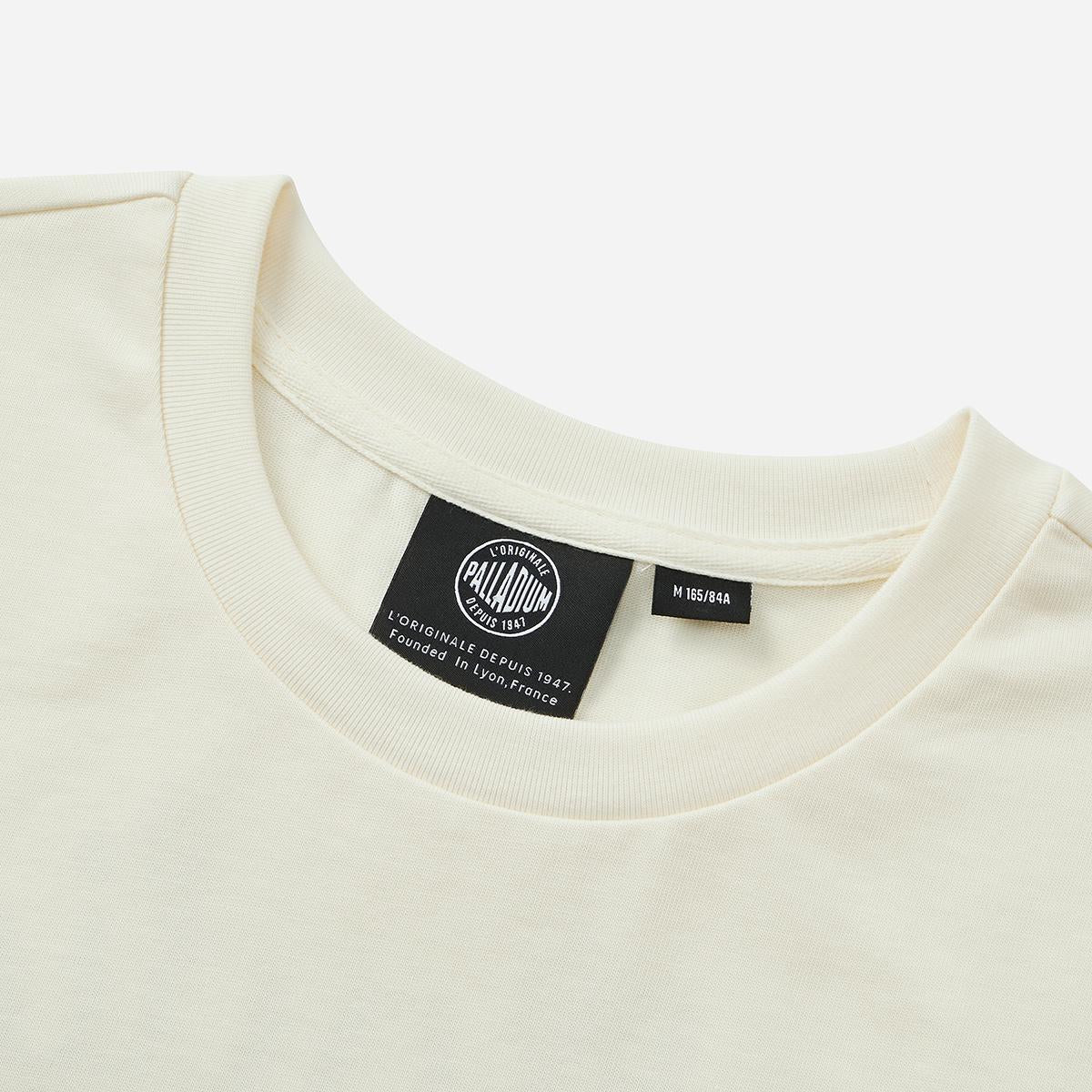 199739-232 | WOMEN'S HERITAGE PALLADIUM LOGO COTTON T-SHIRT | VANILLA ICE