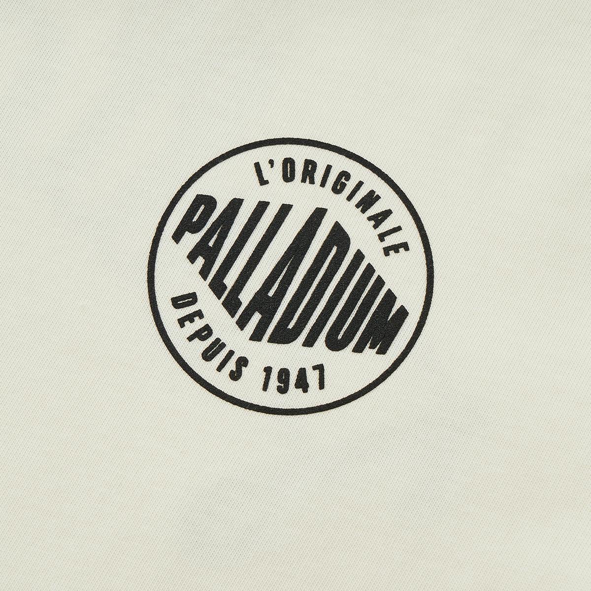 199739-232 | WOMEN'S HERITAGE PALLADIUM LOGO COTTON T-SHIRT | VANILLA ICE