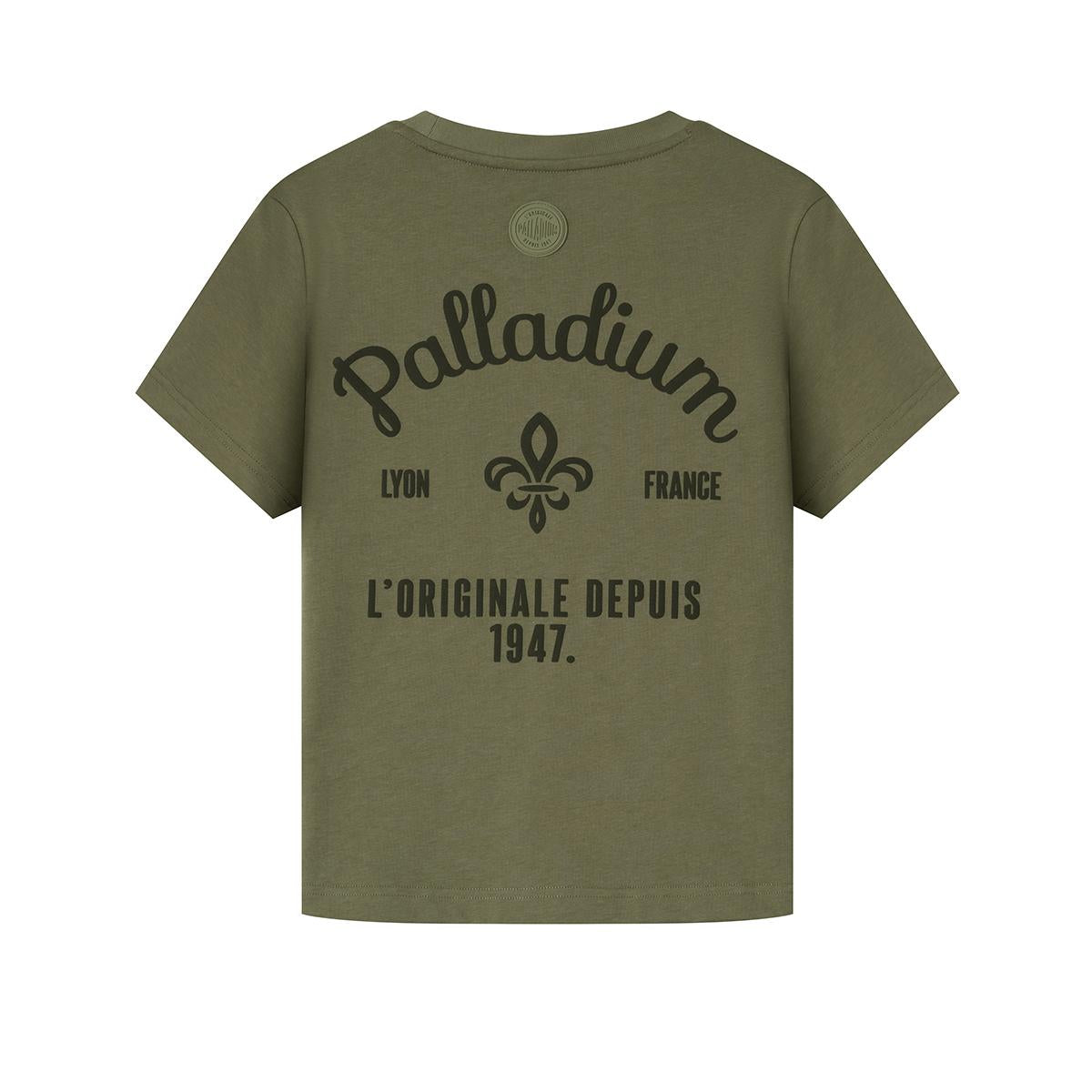 199739-367 | WOMEN'S HERITAGE PALLADIUM LOGO COTTON T-SHIRT | TEA LEAF