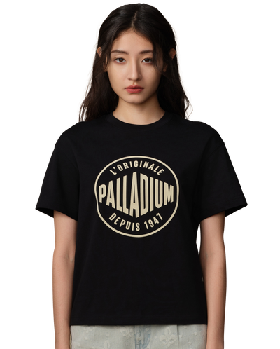 199740-032 | WOMEN'S PALLADIUM LOGO COTTON T-SHIRT | TAP SHOE