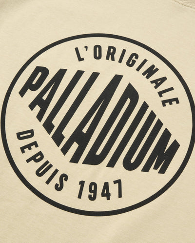 199740-043 | WOMEN'S PALLADIUM LOGO COTTON T-SHIRT | OYSTER GRAY