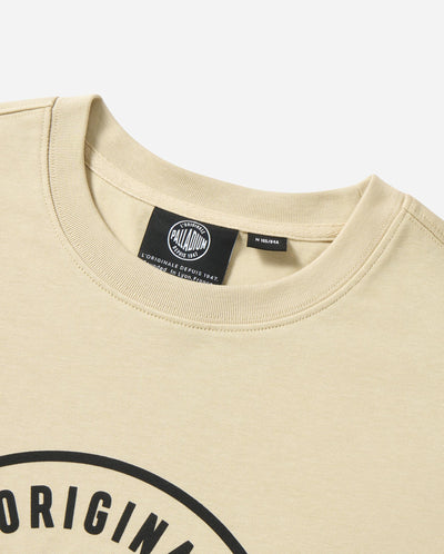 199740-043 | WOMEN'S PALLADIUM LOGO COTTON T-SHIRT | OYSTER GRAY