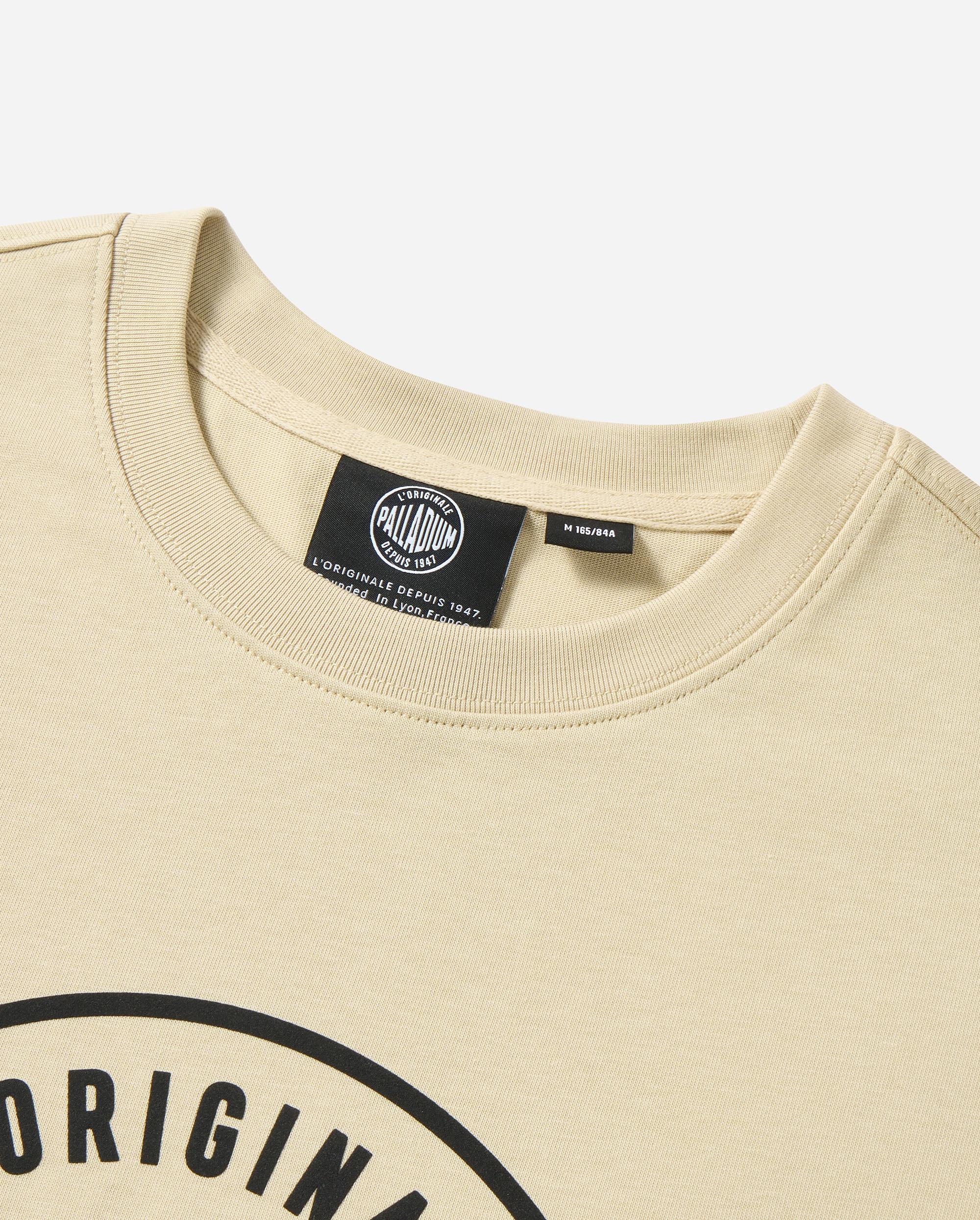 199740-043 | WOMEN'S PALLADIUM LOGO COTTON T-SHIRT | OYSTER GRAY