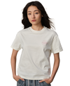 199745-262 | WOMEN'S PALLADIUM LOGO COTTON T-SHIRT | MARSHMALLOW