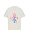 199745-262 | WOMEN'S PALLADIUM LOGO COTTON T-SHIRT | MARSHMALLOW