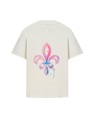 199745-262 | WOMEN'S PALLADIUM LOGO COTTON T-SHIRT | MARSHMALLOW