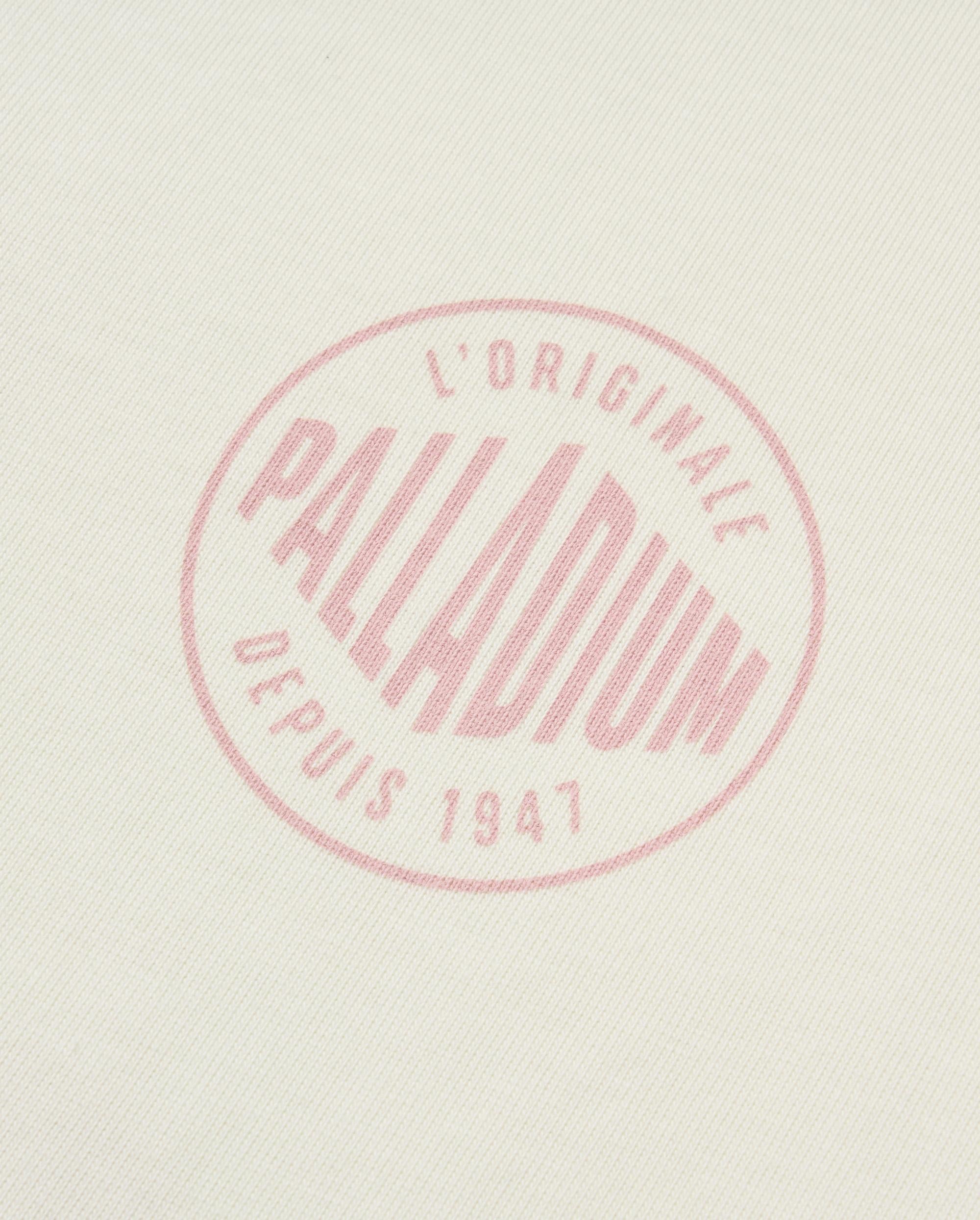 199745-262 | WOMEN'S PALLADIUM LOGO COTTON T-SHIRT | MARSHMALLOW