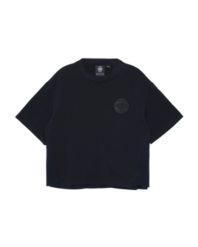 199746-032 | WOMEN'S PALLADIUM LOGO LOOSE FIT CROPPED T-SHIRT | TAP SHOE