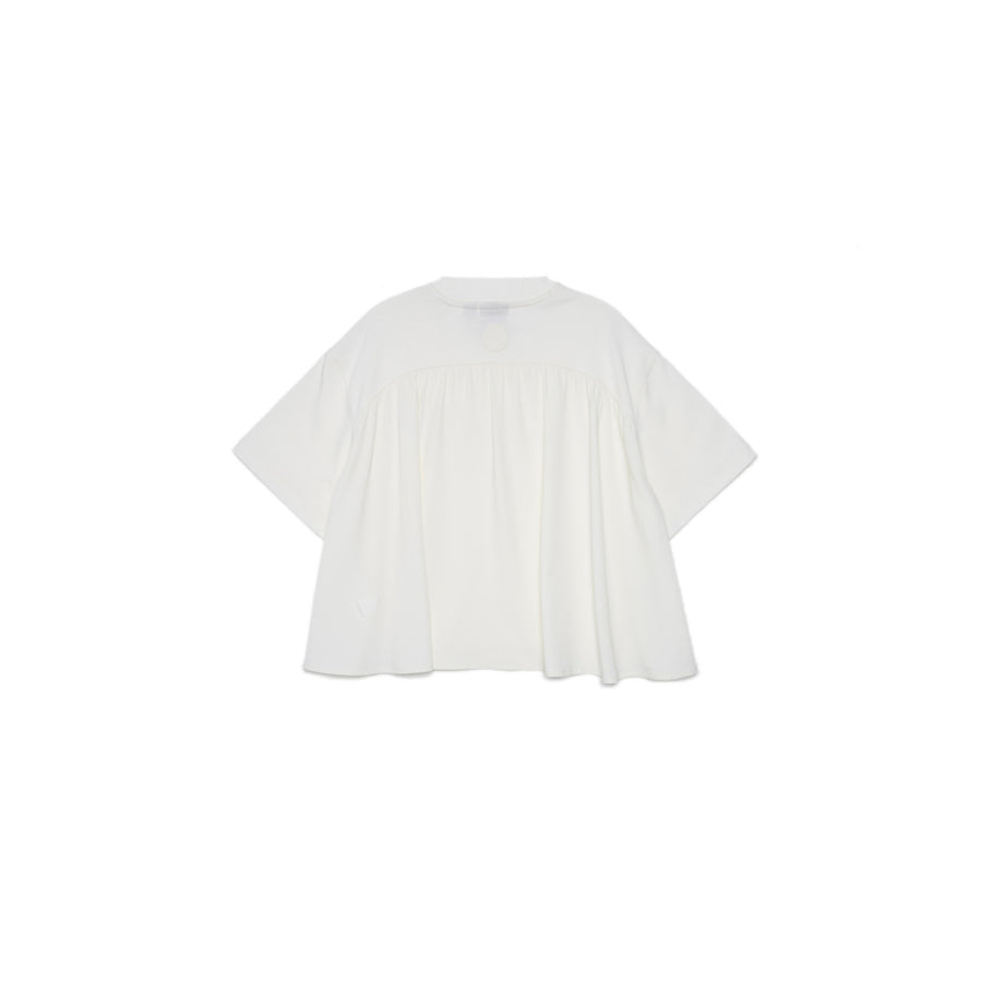 199746-262 | WOMEN'S PALLADIUM LOGO LOOSE FIT CROPPED T-SHIRT | MARSHMALLOW