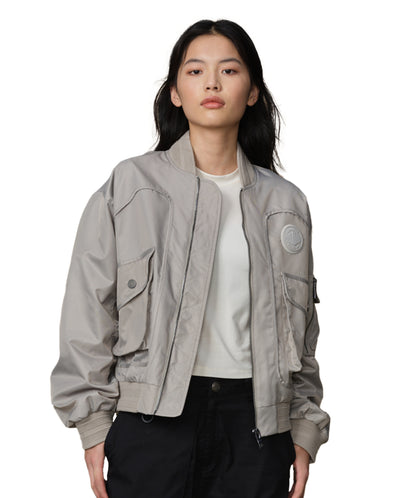 199751-031 | WOMEN'S PALLADIUM LOGO BOMBER JACKET | FLINT GRAY